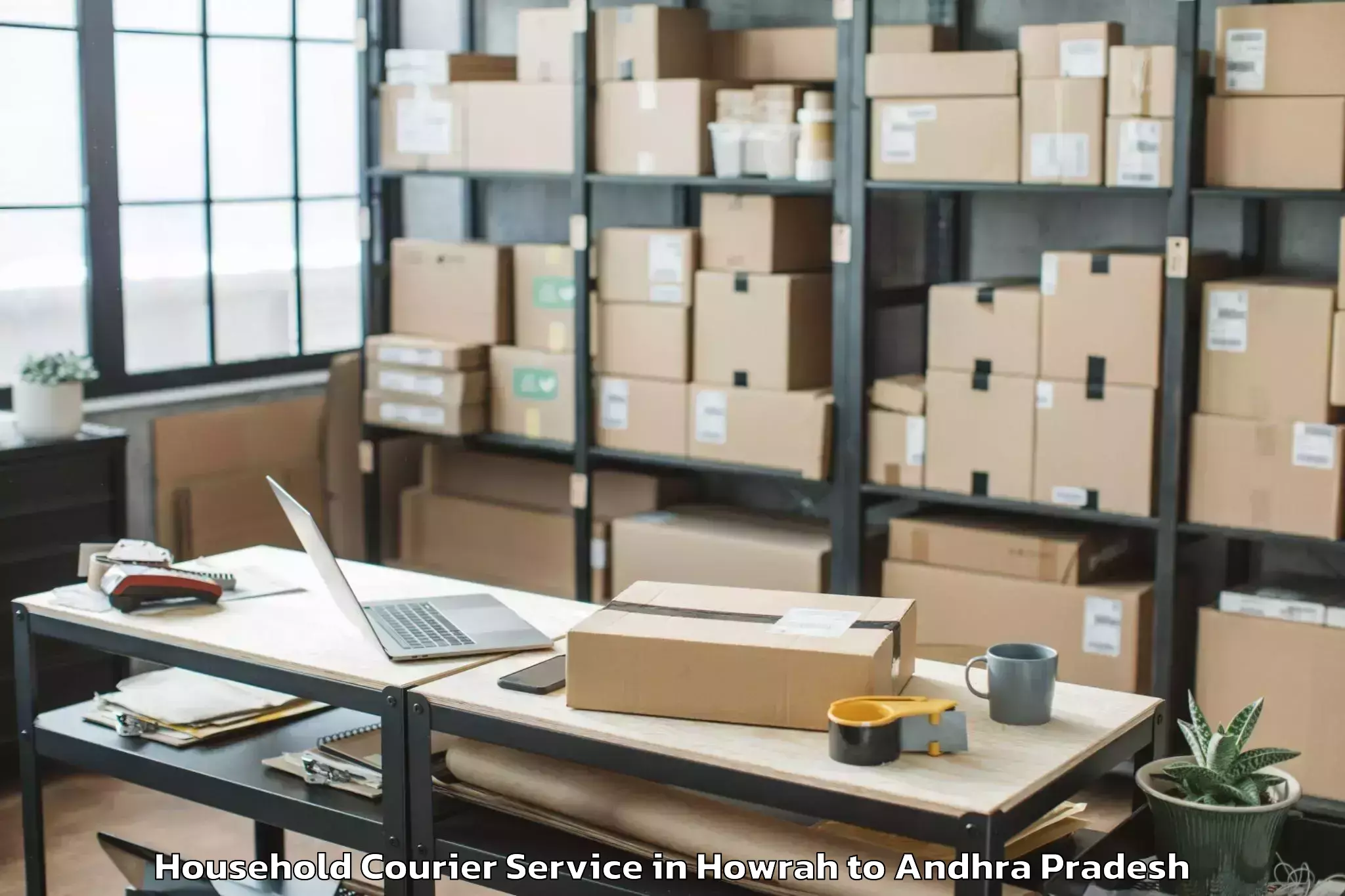 Reliable Howrah to Bantumilli Household Courier